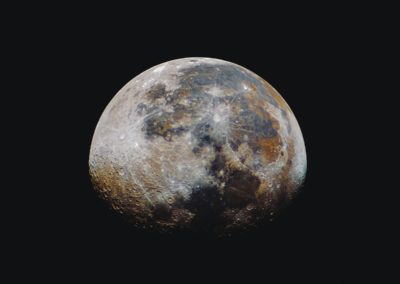 full moon in black background